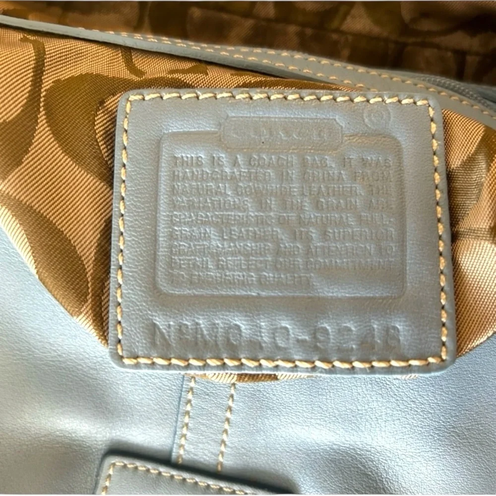 Coach Vintage Style 9248 Blue Leather signature soho bag RARE y2k